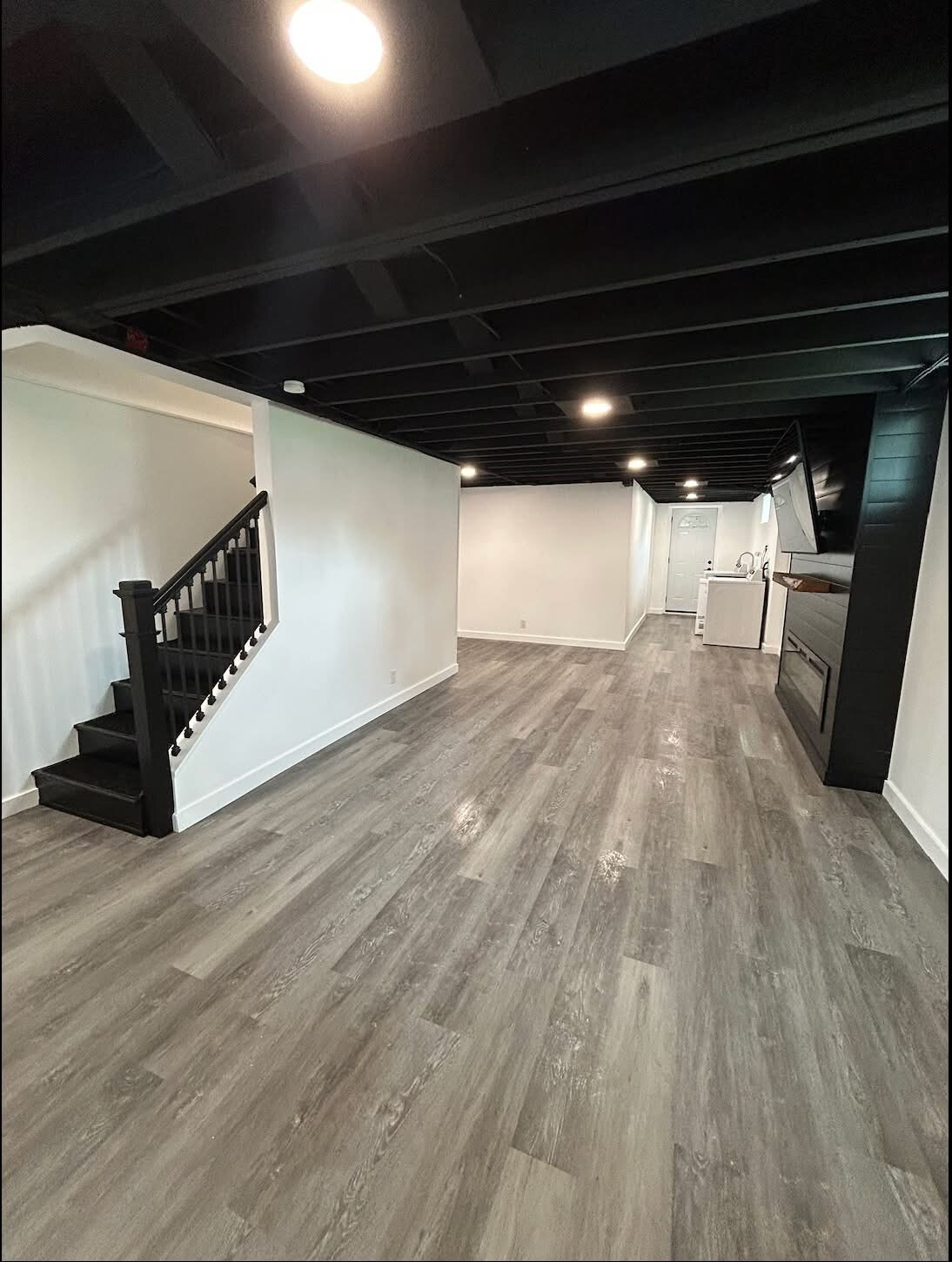 Finished basement renovation